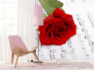 Фотошпалери Троянда на нотах - 4