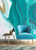 Фотообои Бирюза Fluid art - 4