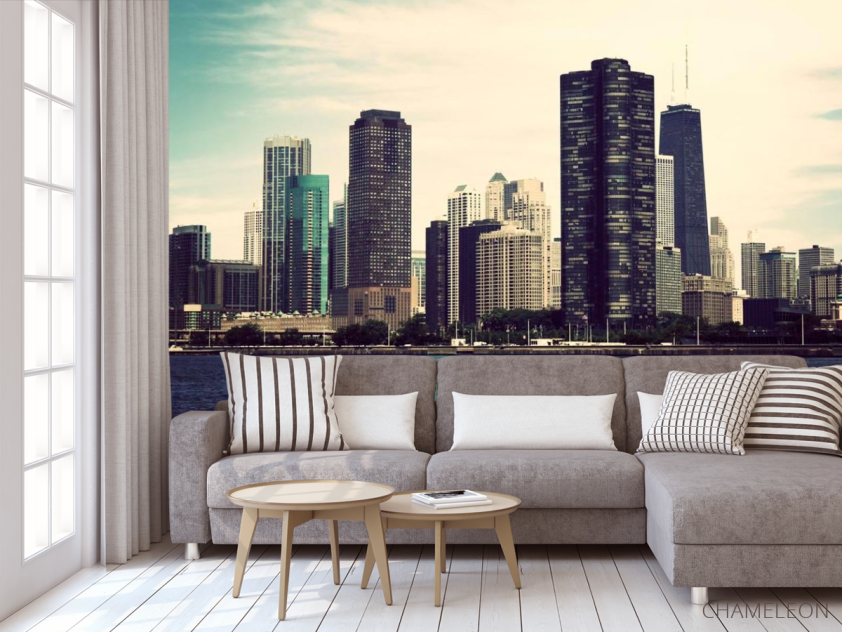 Фотообои Высотки, вода - 3