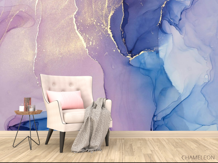 Фотообои Фиолетовый Fluid art - 4