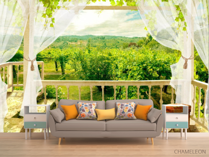 Фотообои Вид из окна на сад - 1