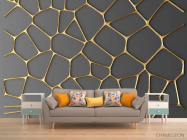 Фотообои 3д золотой узор - 1