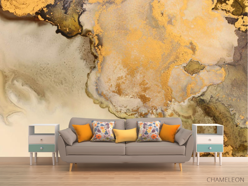 Фотообои Золотой fluid art - 1