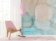 Фотошпалери Блакитний Fluid art - 4