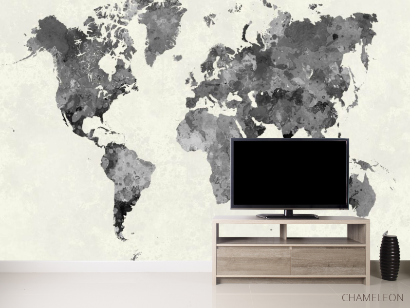 Фотообои Акварельная карта - 2