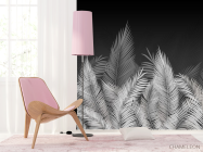 Фотошпалери листя в сірих відтінках - 4