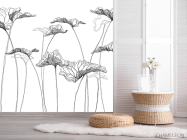 Фотошпалери квіти лінії - 2