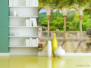 Фотошпалери голуби на кам'яної арки - 3