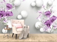 3д фотообои Шары - 4