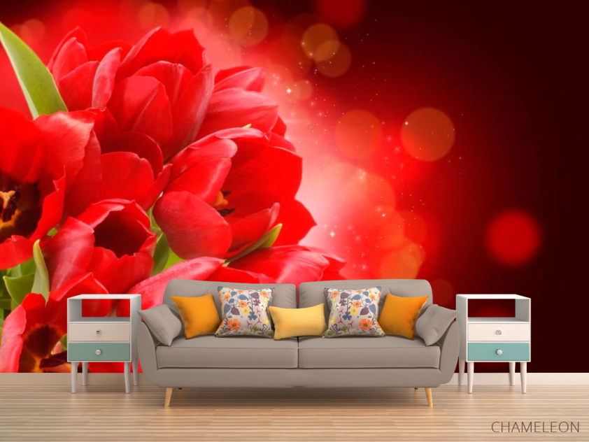 Фотообои Алые тюльпаны - 1