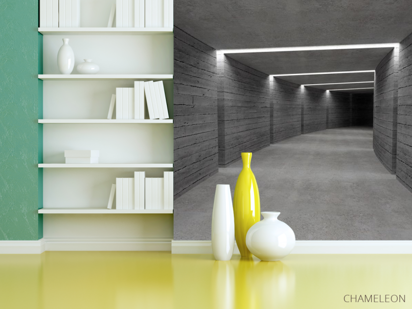 Фотошпалери Сірий дерев'яний коридор - 3