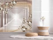 Фотошпалери 3Д тунель з камінням - 2