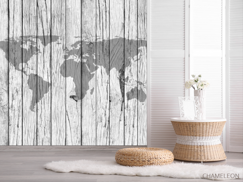 Фотошпалери Карта на тлі дерева - 2