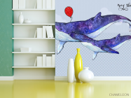 Фотообои Синие киты - 3