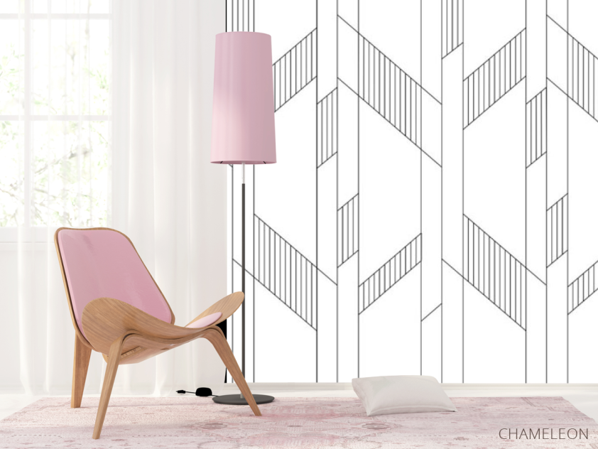 Фотошпалери панелі в стилі line art - 4