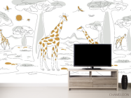 Фотообои Минималистичные жирафы - 2