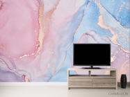 Фотообои розовый флюид арт - 2