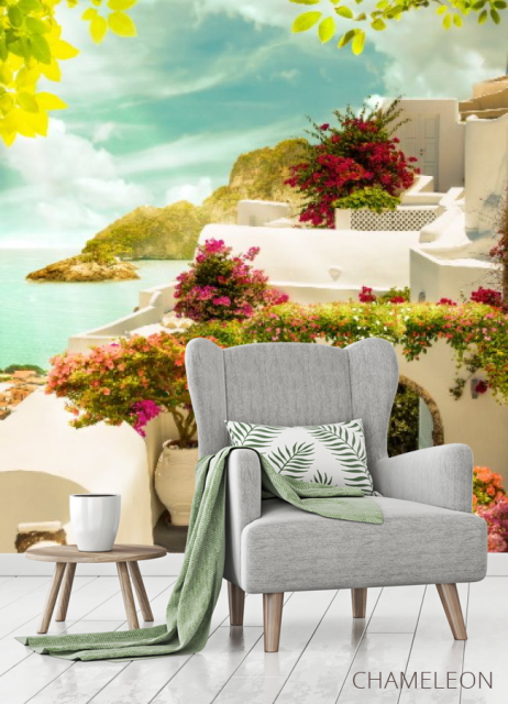 Фотообои Вид на горы, цветы - 3