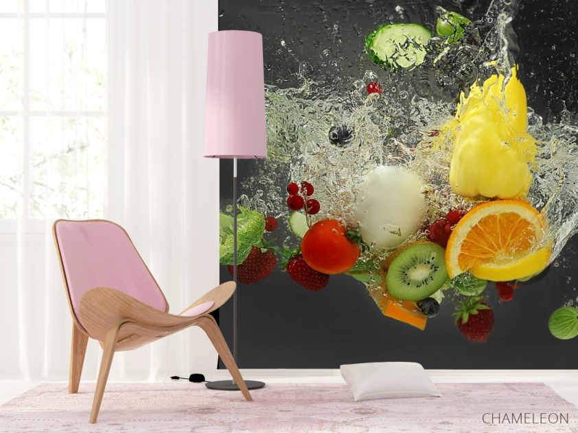 Фотошпалери фрукти у воді - 4