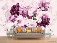 Фотообои Акварельные фиолетовые цветы - 1