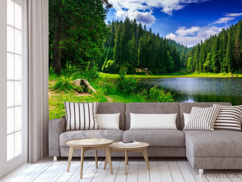 Фотообои озеро и лес - 3