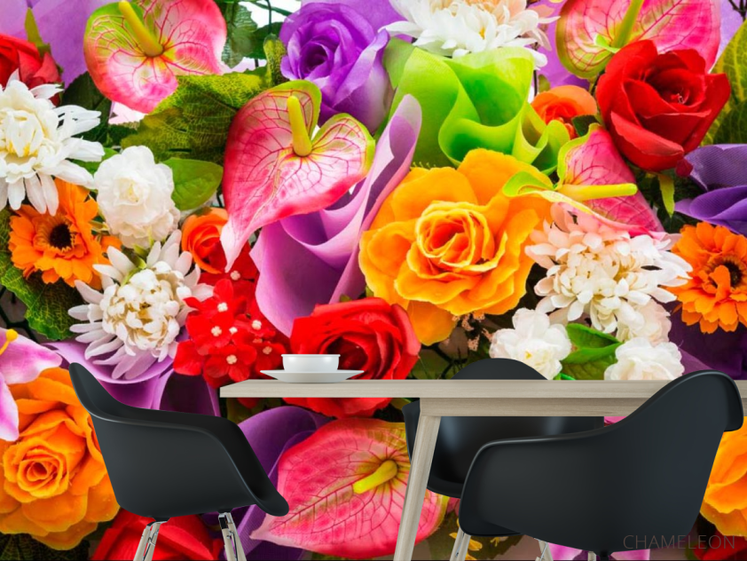 Фотошпалери Фотошпалери Яскравий букет квітів - 1