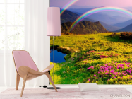 Фотошпалери Кольорове поле, веселка - 4