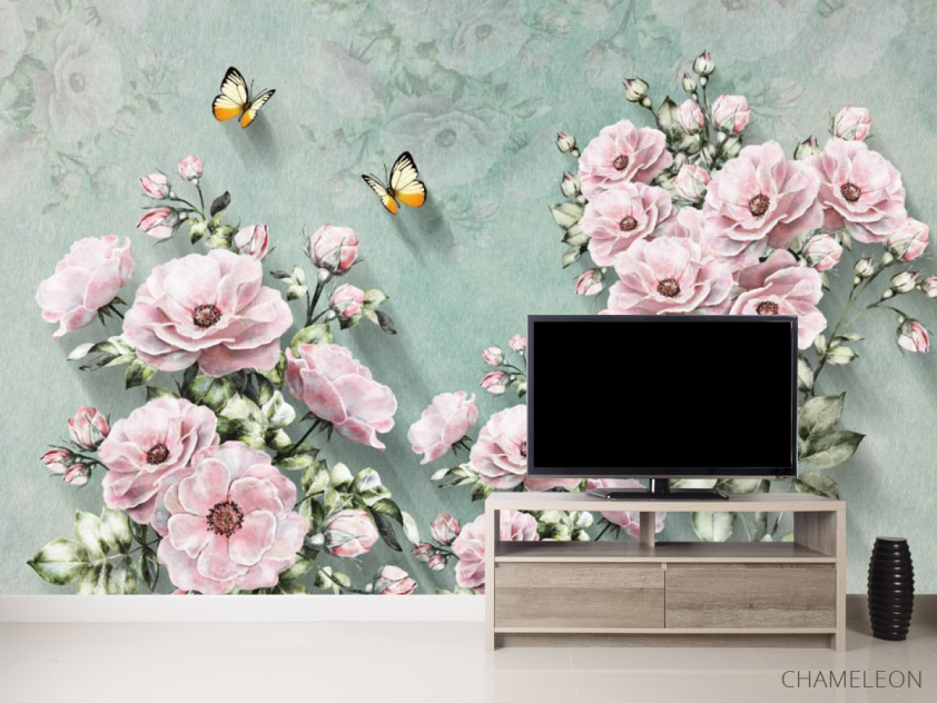 Фотообои Розовые цветы - 2