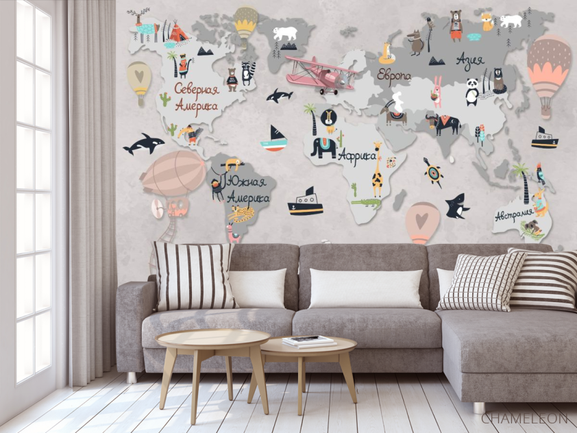 Фотообои Десткая карта - 3