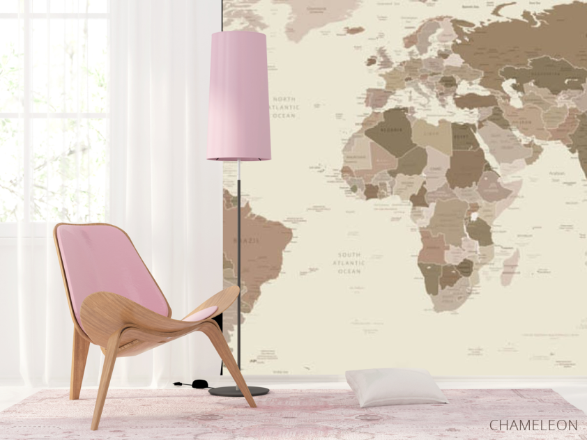 Фотошпалери коричнева карта - 4