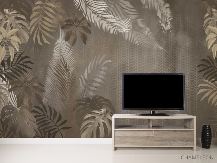 Фотообои Коричневые тропические листья - 2