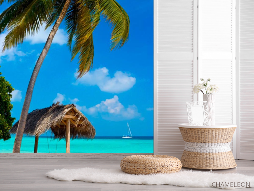 Фотошпалери Пальми і альтанка - 2
