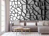 Фотообои Серая 3д стена - 3