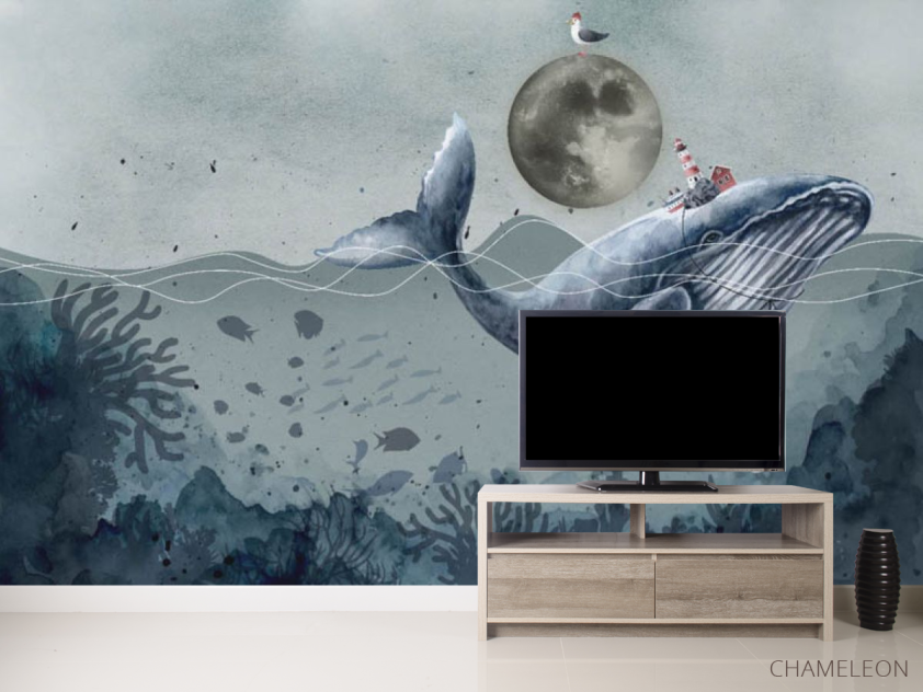 Фотообои Синий кит - 2