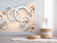 Фотошпалери 3д векторні квіти - 2