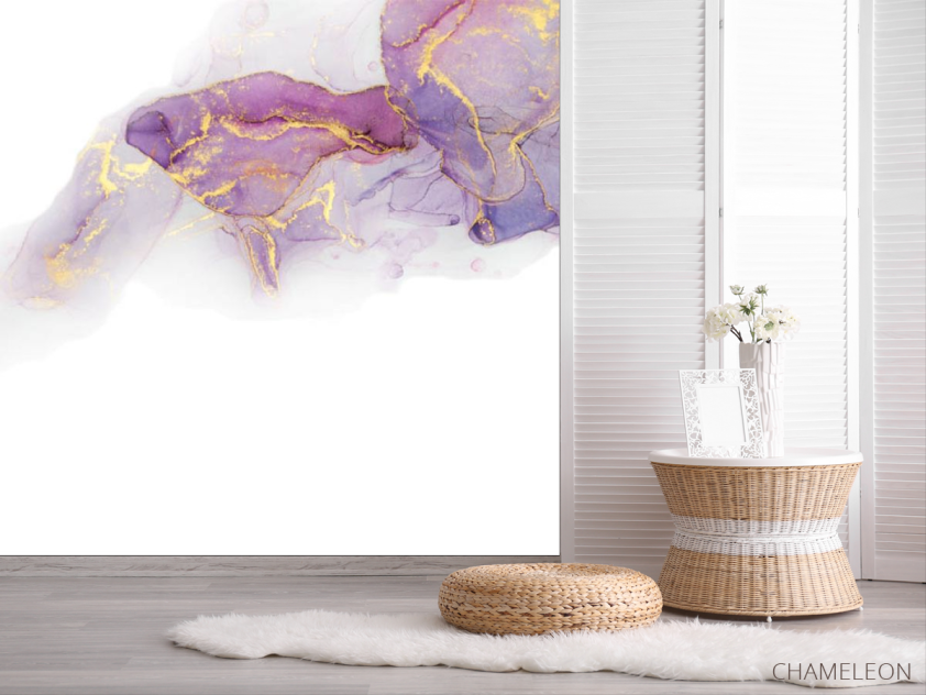 Фотошпалери Фіолетовий fluid art - 2