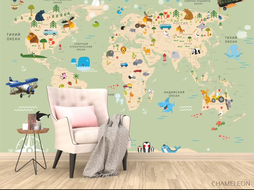 Фотообои Карта в детскую - 4