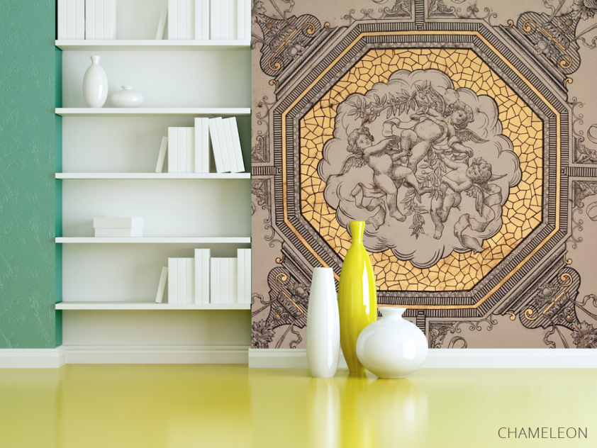 Фотошпалери Вінтажний принт на стелю - 3