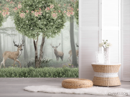 Фотошпалери Олені в зеленому лісі - 2