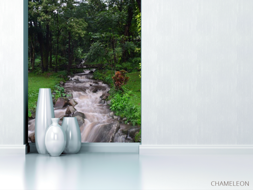 Фотообои серый водопадик на ручье - 1