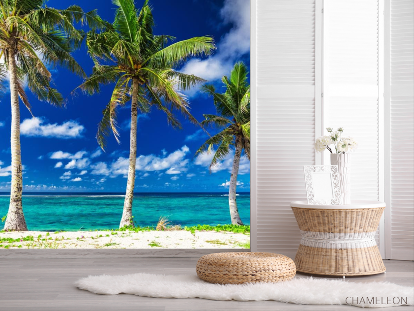 Фотошпалери Три пальми біля моря - 2