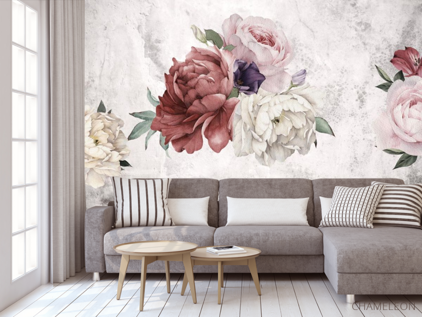 Фотообои Винтажные пионы - 3