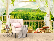 Фотообои Вид из окна на сад - 4