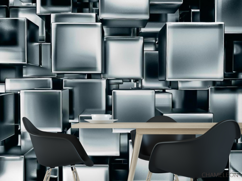 Фотошпалери Сірі куби - 1