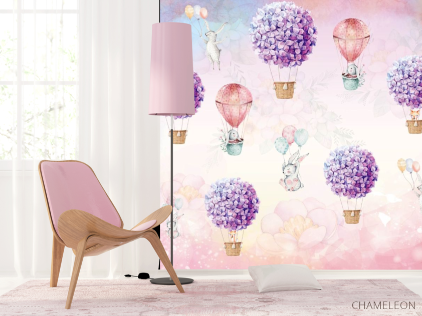 Фотообои Воздушные шары с кроликами - 4