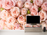 Фотообои нежные розовые розы - 2