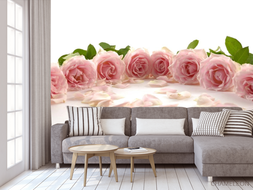 Фотообои розовые розы по кругу - 3