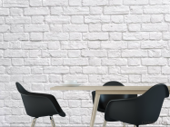 Фотошпалери Біла цегляна стіна - 1