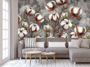 Фотообои Шерсть на фоне бетона - 3