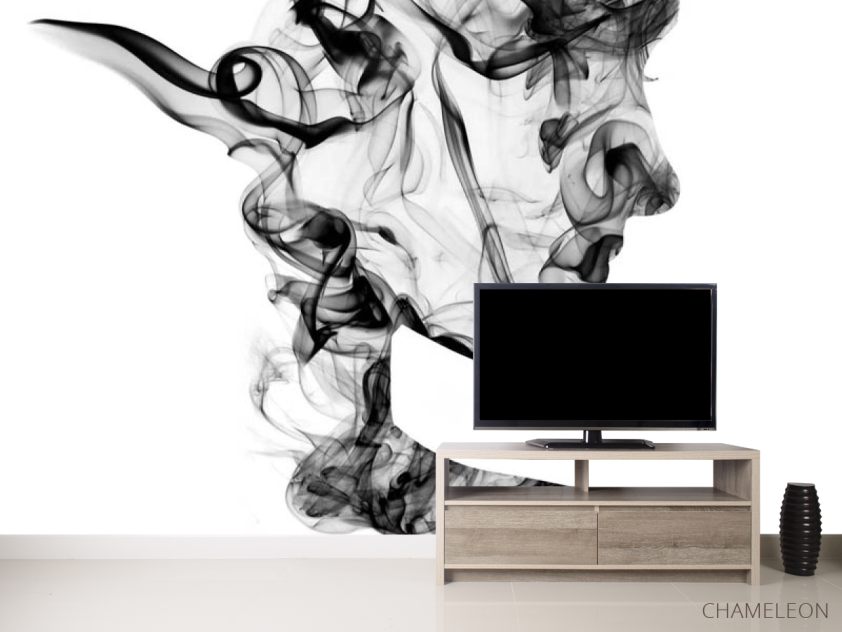 Фотообои Силуэт из дыма 3д - 2